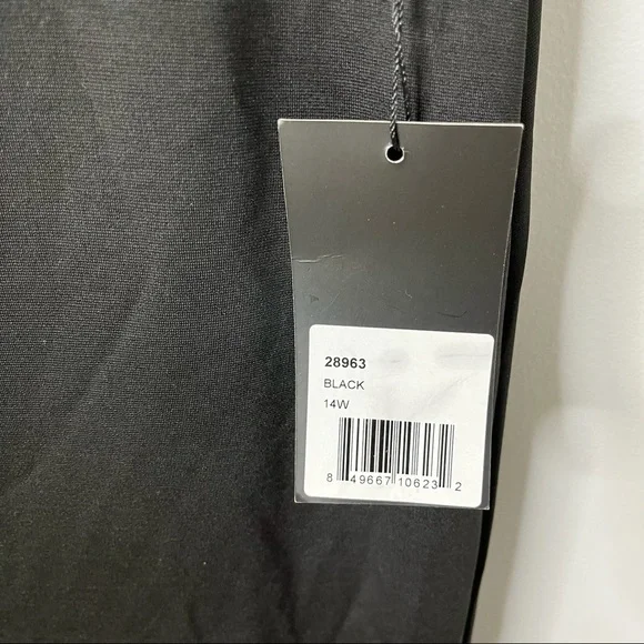 La Femme Off The Shoulder Jersey Fit & Flare Gown Prom Dress Size 14W Black - Picture 9 of 12